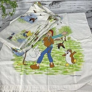 Vintage 2pc Duvet Cover & Pillowcase Full 1982 Merchandising Muchen Farmer Boy